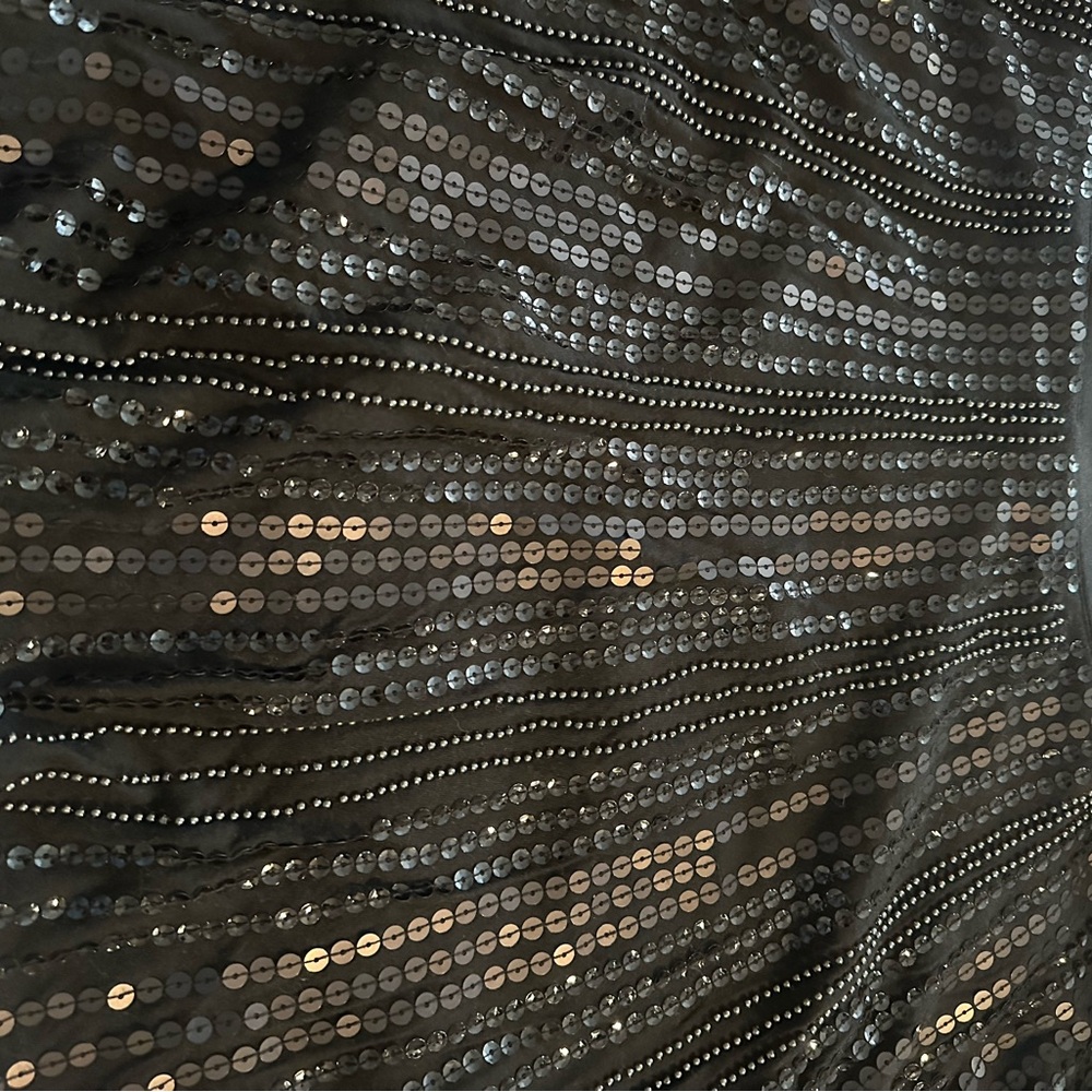Sequin Embellished Black Skort